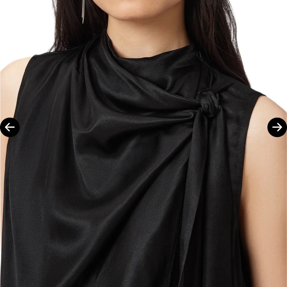 Satin ALL SAINTS Herela Sleeveless Top size 2